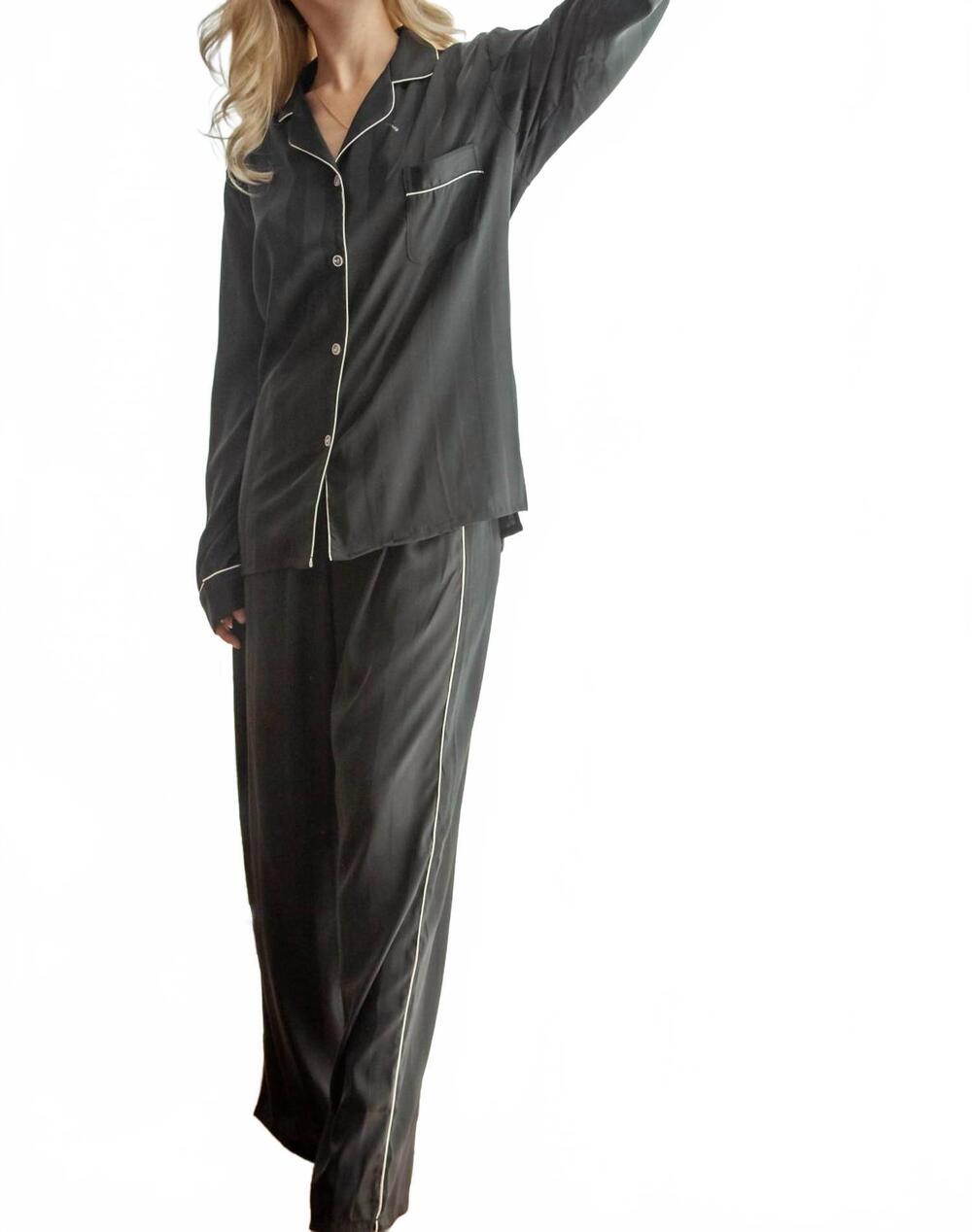 NEW HOPE HORIZON silky pajama set in black